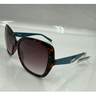 FILA  SFI183 HAVANA 56-17-140 WOMENS SUNGLASSES IN TORTOISE AND TEAL