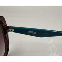 FILA  SFI183 HAVANA 56-17-140 WOMENS SUNGLASSES IN TORTOISE AND TEAL