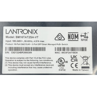 LANTRONIX SM16TAT2SA-VT 16-PORT GBE RJ45 + 2 -PORT SFP SMART MANAGED POE+SWITCH