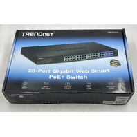 TRENDNET TPE-5028WS 28P WEB SMART POE+ SWITCH 24XGIGABIT POE+ 4XSHARED GIGABIT