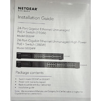 NETGEAR GS324P 24-PORT GIGABIT POE+ UNMANAGED SWITCH 190W GS324P-100NAS