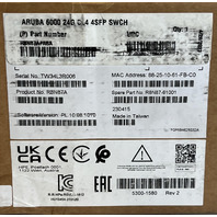 HPE ARUBA CX 6000 24G POE 4SFP 370W MANAGED SWITCH R8N87A