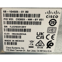 CISCO CATALYST C9300 C9300X-48HX-M V01 MERAKIT 48-PORT SWITCH W/ C9300X-NM-8Y