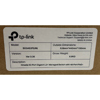 TP-LINK OMADA SG3452P UN JETSTREAM 52-PORT GIGABIT L2+ MANAGED POE+ SWITCH 384W