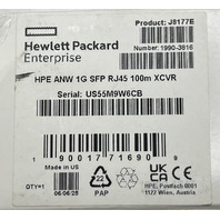 HPE ARUBA J8177E 1G SFP BT RJ45 100M XCVR CAT5E ETHERNET TRANSCEIVER