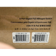 CISCO CATALYST 1300 C1300-8P-E-2G 8-PORT POE+ MANAGED SWITCH