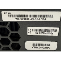 CISCO CATALYST 2960-X SERIES WS-C2960X-48LPS-L MANAGED SWITCH