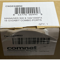 COMNET CNGE24MS2 24-PT 1000MBPS MANAGED ETHERNET SWITCH 8 100/1000FX 16 GB COMBO