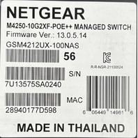 NETGEAR AV LINE M4250-10G2XF-POE++ GSM4212UX-100NAS MANAGED NETWORK SWITCH