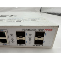 FORTINET FORTISWITCH 124F-FPOE 24 PORT GIGABIT EITHERNET SWITCH UNREGISTERED