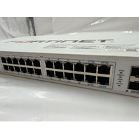 FORTINET FORTISWITCH 124F-FPOE 24 PORT GIGABIT EITHERNET SWITCH UNREGISTERED