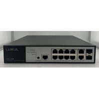 LUXUL XMS-1208P 12-PORT / 8-POE+ GIGABIT MANAGED SWITCH AC100-240V-50/60HZ