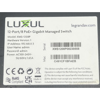 LUXUL XMS-1208P 12-PORT / 8-POE+ GIGABIT MANAGED SWITCH AC100-240V-50/60HZ
