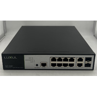 LUXUL XMS-1208P 12-PORT / 8-POE+ GIGABIT MANAGED SWITCH AC100-240V-50/60HZ