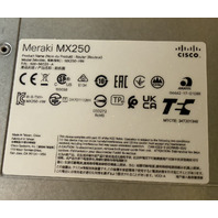 CISCO MERAKI MX250-HW CLOUD MANAGED SECURITY AND SD-WAN APPLIANCE