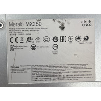 CISCO MERAKI MX250-HW CLOUD MANAGED SECURITY APPLIANCE UNCLAIMED