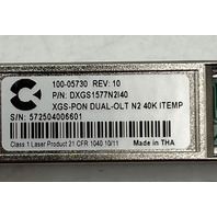 CALIX DXGS1577N2I40 100-05730 XGS-PON DUAL-OLT N2 40K ITEMP TRANSCEIVER