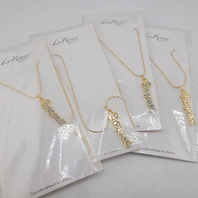 LOT OF 4 - LE ROUX PRINCESS CHARM NECKLACE GOLD  6034