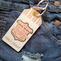 WAX JEAN SHORT OVERALLS 90078 DARK DISTRESSED SHORTALLS SIZE SMALL