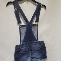 WAX JEAN SHORT OVERALLS 90078 DARK DISTRESSED SHORTALLS SIZE SMALL