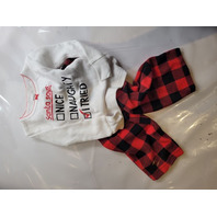 LOT OF 2 - CARTERS SANTA SAYS I TRIED TODDLERS PAJAMAS 18M TOP & PANT SETS