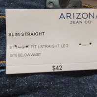 ARIZONA JEANS CO. DARK RINSE SLIM STRAIGHT  34 X 34 FLEX JEANS