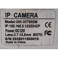 GW SECURITY GW-807602M 8MP POE DOME IP SECURITY CAMERA