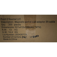 POINT 2 SOURCE M050200-S86TYU MAGNETIC PORT TO WALL ADAPTER 3FT CABLE