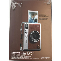 FUJIFILM FI038 HYBRID INSTAX MINI EVO INSTANT CAMERA - BROWN USB-C