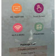 ECALENDAR WIFI DIGITAL CALENDAR FOR FAMILY SCHEDULES COLOR WHITE 15.6" SCREEN