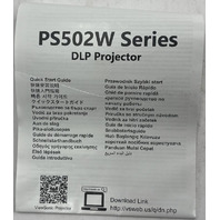 VIEWSONIC PS501W DLP PROJECTOR TV AND VIDEO PRO 7 LAMP HOURS 3400 LUMENS