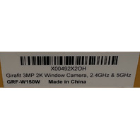 GIRAFIT GRF-W150W 3MP 2K WINDOW 2.4GHZ & 5GHZ WIFI INDOOR CAMERA FOR HOME