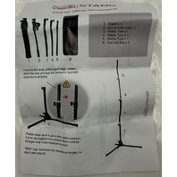 TATTOO VISION 6 PIECE BLACK PORTABLE LIGHT STAND