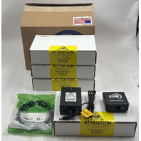 LOT OF 4 CIS DTD-VOIP-PI-02 CIS-244-802 SECURE POE INJECTORS WITH POWER ADAPTERS