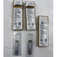 QTY 3 CISCO SFP-10G-T-X SFP+ 10G FIBER OPT TRANSCEIVER MODULES RJ-45 10GBASE