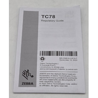 ZEBRA TC78A1-3T1K4B1A10-NA HANDHELD MOBILE COMPUTER WIFI 8GB RAM 128GB W/BATTERY
