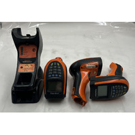 LOT OF 3 DATALOGIC PM9500 WIRELESS BARCODE SCANNERS 915MHZ W1 BC9030 BASECHARGER