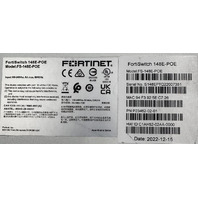 FORTINET FS-148E-POE FORTISWITCH 48 PORT GIGABIT RACK MOUNTABLE ETHERNET SWITCH