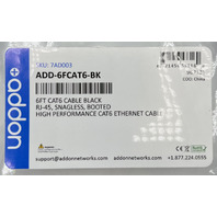 ADDON NETWORKS ADD-6FCAT6-BK RJ-45 HIGH PERFORMANCE ETHERNET BLACK CABLE