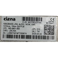 CIENA 160-9401-900 QSFP28 100GBASE-LR4 4X25G WDM SMF 1310NM LC TRANSCEIVER