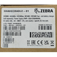 KIT ZEBRA SAC-MC33-4SCHG-01 BATTERY CHARGER (4-SLOT) W/ PS, DC LINE & WIRE AC LINE CORD