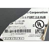 CYBERDATA 011303B INDUSTRIAL GRADE 6 PORT POWERED USB 2.0 HUB