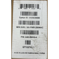 CISCO MA-PWR-250WAC 250W POWER SUPPLY FOR MERAKI MS 320 350 SERIES SWITCH