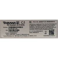 TARANA G1RN5ASI012 GIGABIT 1 PLATFORM 5GHZ REMOTE NODE WITH INTEGRATED ANTENNA