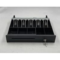 CASH DRAWER AQ405A BLACK POS 5 BILL 8 COIN 
