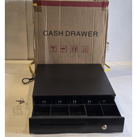CASH DRAWER AQ405A BLACK POS 5 BILL 8 COIN 