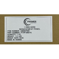 LOT OF 15 KGPCO PREMIER HORIZONTAL 19X1.75" WIRE MANAGEMENT PANELS PT-PP-WM175