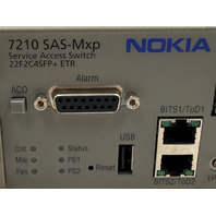 NOKIA ALCATEL LUCENT 7210 SAS-MXP 22F2C4SFP+ ETR SERVICE ACCESS SWITCH