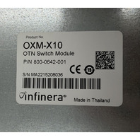 INFINERA OXM-X10 OPTICAL TRANSPORT NETWORK OPTICAL SWITCH MODULE PN 800-0642-001