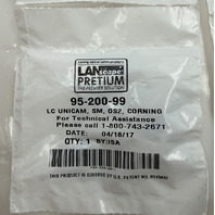 LOT OF 25 CORNING 95-200-99LC OS2 SM PRETIUM UNICAM FIBER OPTIC CABLE CONNECTORS